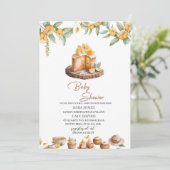 Lemon Cakes Waterverf Baby shower Kaart (Staand voorkant)