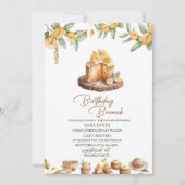 Lemon Cakes Waterverf Birthday Brunch Kaart (Voorkant)
