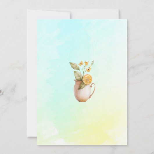 Lemon Cakes Waterverf Birthday Brunch Kaart (Achterkant)
