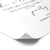 Lemon Calligrafie Hondentraktatie Trouwteken Poster (Hoek)