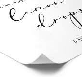 Lemon Calligrafie Vrijgezellenfeest Lemon drops Te Poster (Hoek)
