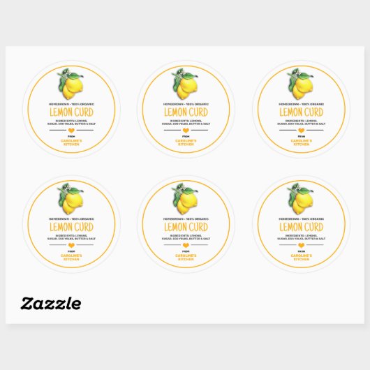 Lemon Canning Jar Label (Vel)