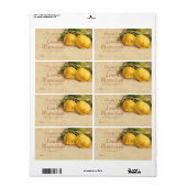 Lemon Canning label (Full Sheet)