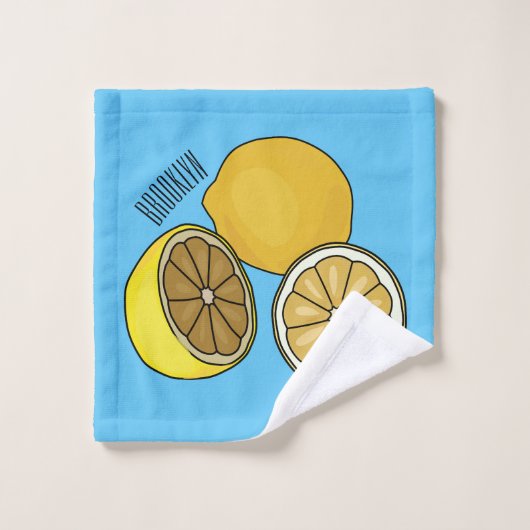 Lemon cartoon illustratie bad handdoek (Wasdoekje)