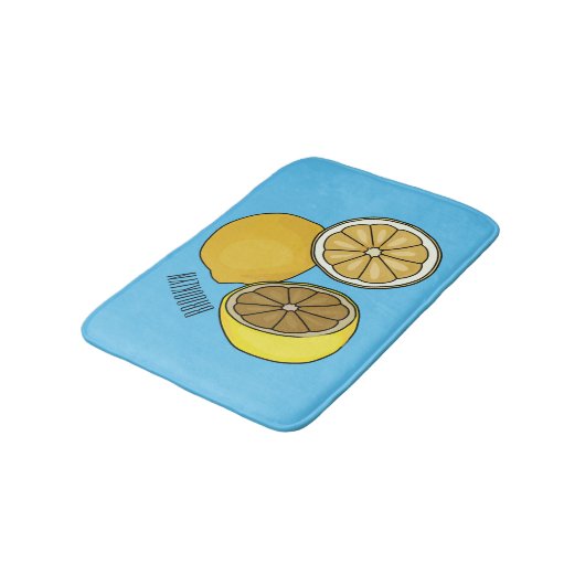Lemon cartoon illustratie badmat (Gekanteld)