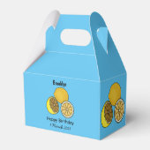 Lemon cartoon illustratie bedankdoosjes (Achterkant)