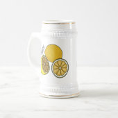 Lemon cartoon illustratie bierpul (Voorkant links)