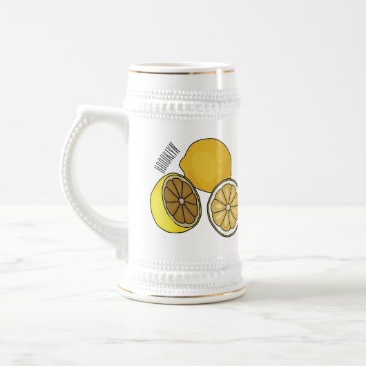 Lemon cartoon illustratie bierpul (Links)