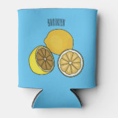 Lemon cartoon illustratie blikjeskoeler (Voorkant)
