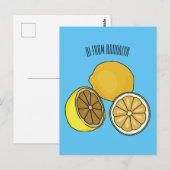 Lemon cartoon illustratie briefkaart (Voorkant / Achterkant)