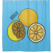 Lemon cartoon illustratie douchegordijn (Voorkant)