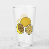 Lemon cartoon illustratie glas (Achterkant)