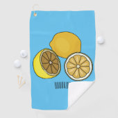 Lemon cartoon illustratie golfhanddoek (Insitu)