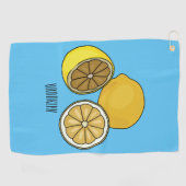 Lemon cartoon illustratie golfhanddoek (Horizontaal)