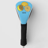 Lemon cartoon illustratie golfheadcover (Voorkant)