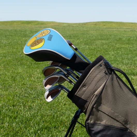 Lemon cartoon illustratie golfheadcover (Insitu)