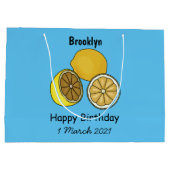 Lemon cartoon illustratie groot cadeauzakje (Achterkant)