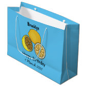 Lemon cartoon illustratie groot cadeauzakje (Voorkant Gekanteld)