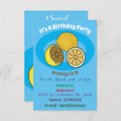 Lemon cartoon illustratie kaart (Voorkant / Achterkant)