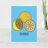 Lemon cartoon illustratie kaart (Voorkant)
