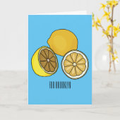 Lemon cartoon illustratie kaart (Gele Bloem)