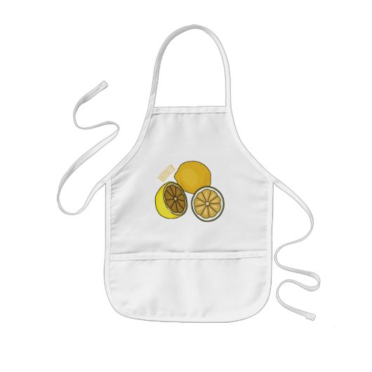 Lemon cartoon illustratie kinder schort (Voorkant)