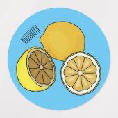 Lemon cartoon illustratie labels (Design 1)