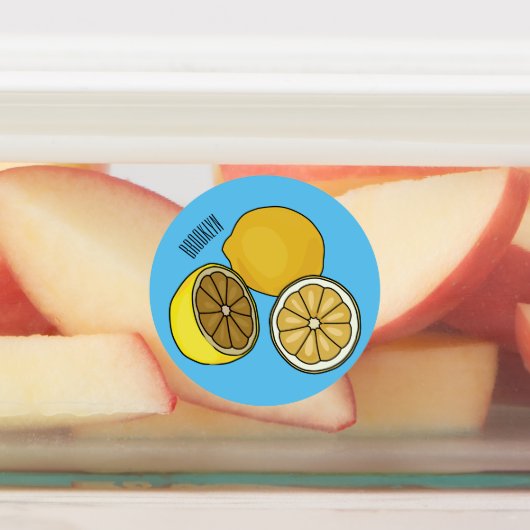 Lemon cartoon illustratie labels (Aangebracht)