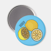Lemon cartoon illustratie magneet (Voorkant / Achterkant)