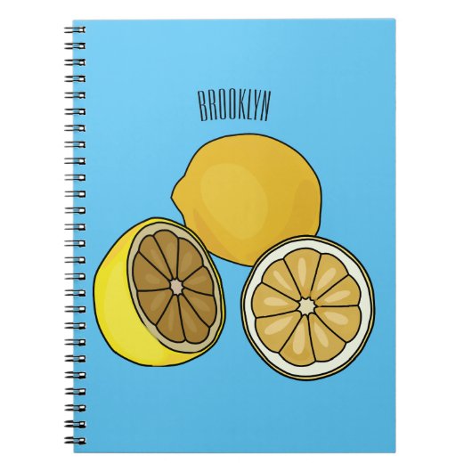 Lemon cartoon illustratie notitieboek (Voorkant)