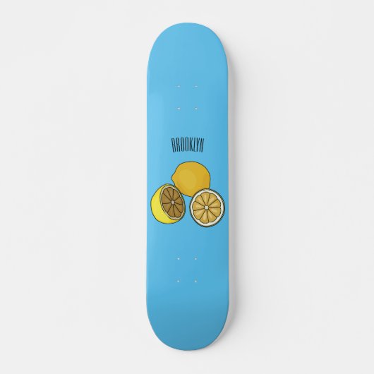 Lemon cartoon illustratie persoonlijk skateboard (Voorkant)