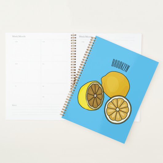 Lemon cartoon illustratie planner (Display)