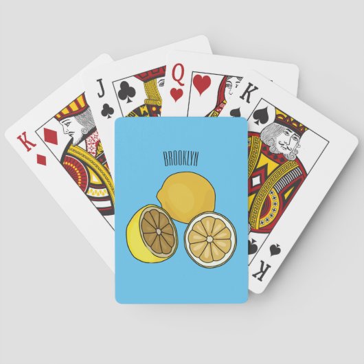 Lemon cartoon illustratie pokerkaarten (Achterkant)