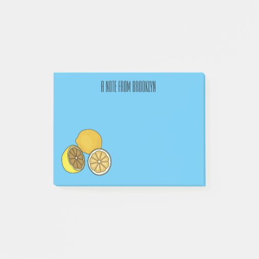 Lemon cartoon illustratie post-it® notes (Voorkant)
