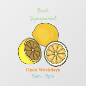 Lemon cartoon illustratie raamsticker (Vel)