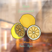 Lemon cartoon illustratie raamsticker (Vel 2)