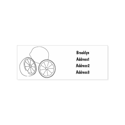 Lemon cartoon illustratie rubberstempel (Afrduk)