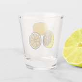 Lemon cartoon illustratie shot glas (Achterkant)