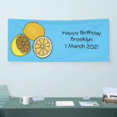 Lemon cartoon illustratie spandoek (Beurs)
