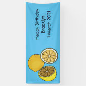 Lemon cartoon illustratie spandoek (Verticaal)