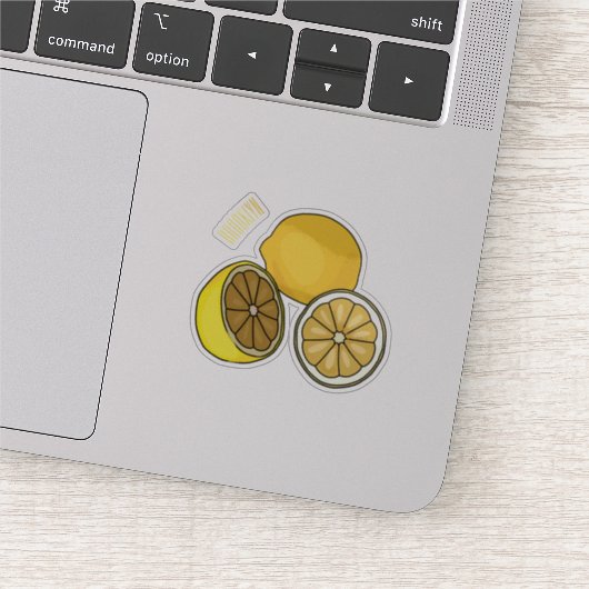 Lemon cartoon illustratie sticker (Detail)