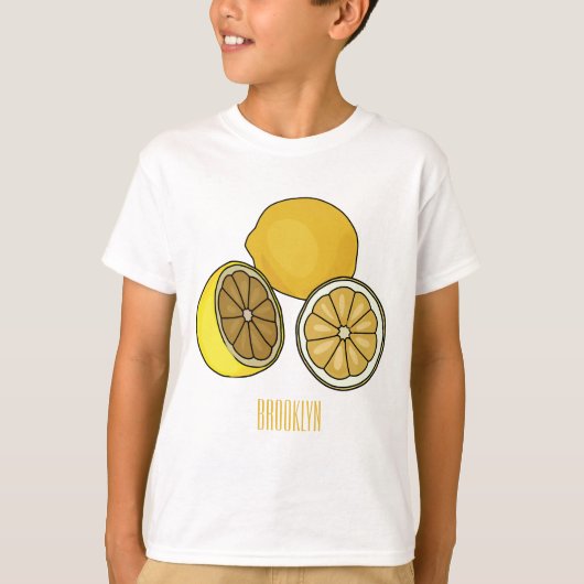 Lemon cartoon illustratie t-shirt (Voorkant)