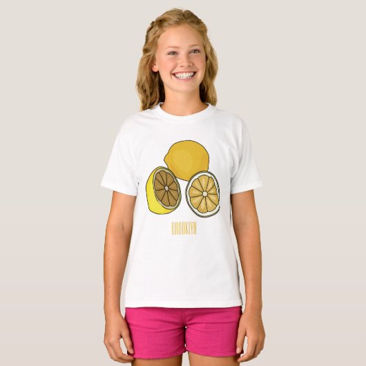 Lemon cartoon illustratie t-shirt (Voorkant volledig)