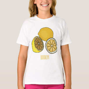 Lemon cartoon illustratie t-shirt