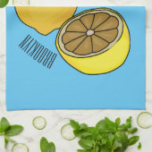 Lemon cartoon illustratie theedoek (Gevouwen)