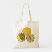 Lemon cartoon illustratie tote bag (Achterkant)