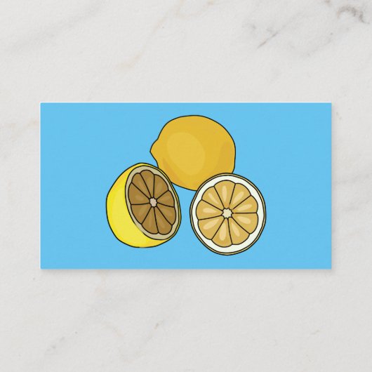 Lemon cartoon illustratie visitekaartje (Achterkant)