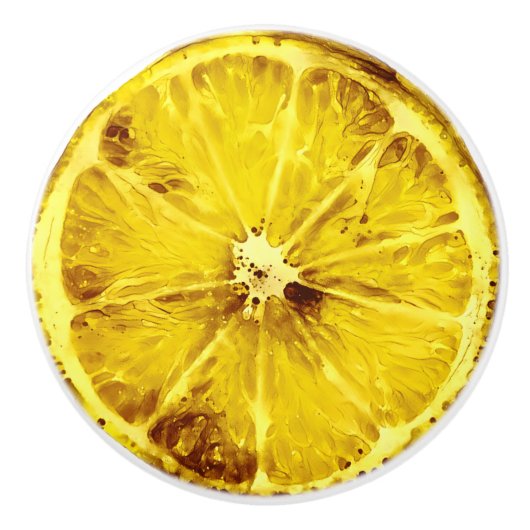 Lemon Ceramic Knob. Keramische Knop (Voorkant)