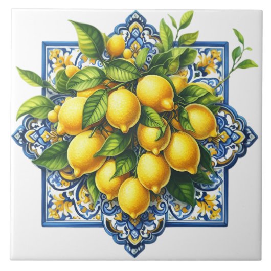 Lemon Ceramic Tile Tegeltje (Voorkant)