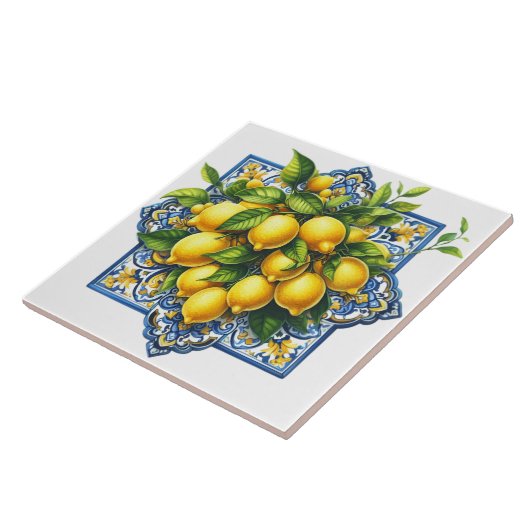 Lemon Ceramic Tile Tegeltje (Zijkant)
